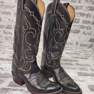 2485‎ Tony Lama Women's Black Western Boots Size 4